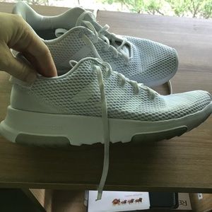 Adidas white running shoes